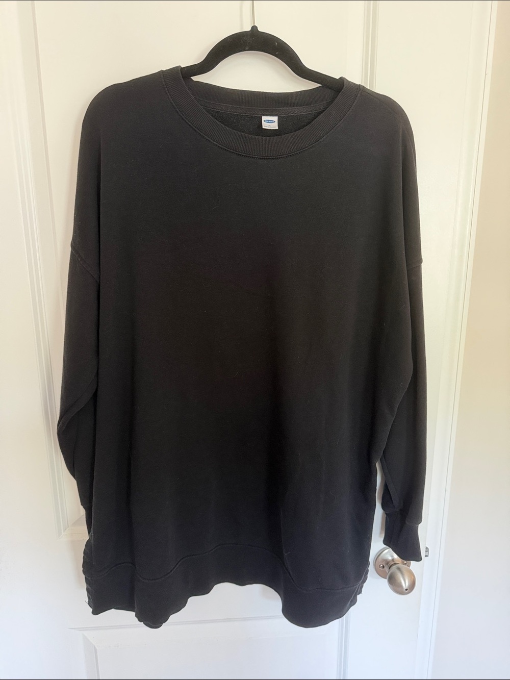 Old Navy Women’s Tunic Classic Black Crewneck Sweatshirt XL